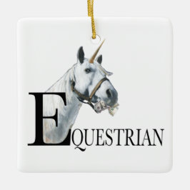 Unicorn från Equestrian side öga Julgransprydnad Keramik