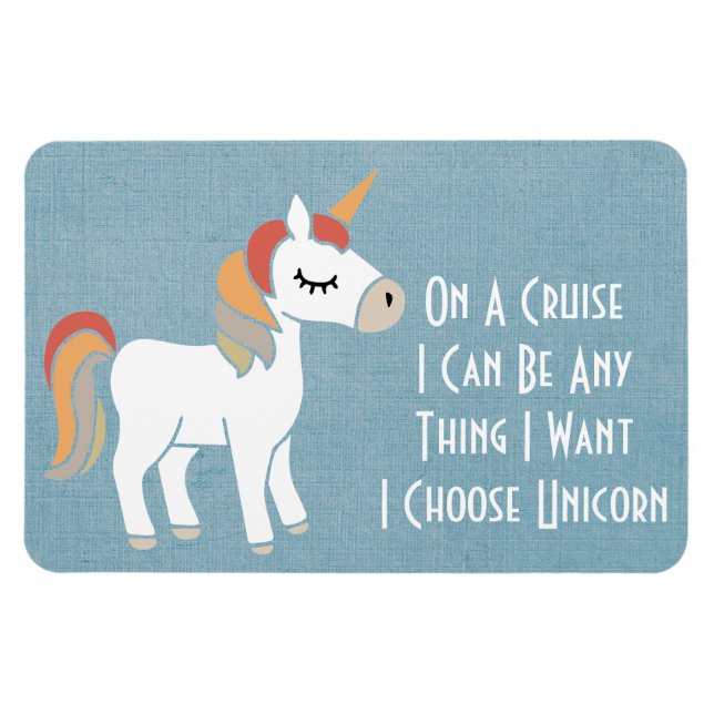 Unicorn Funny Cruise Frakt Cabin Stateroom Door Magnet (Horisontell)