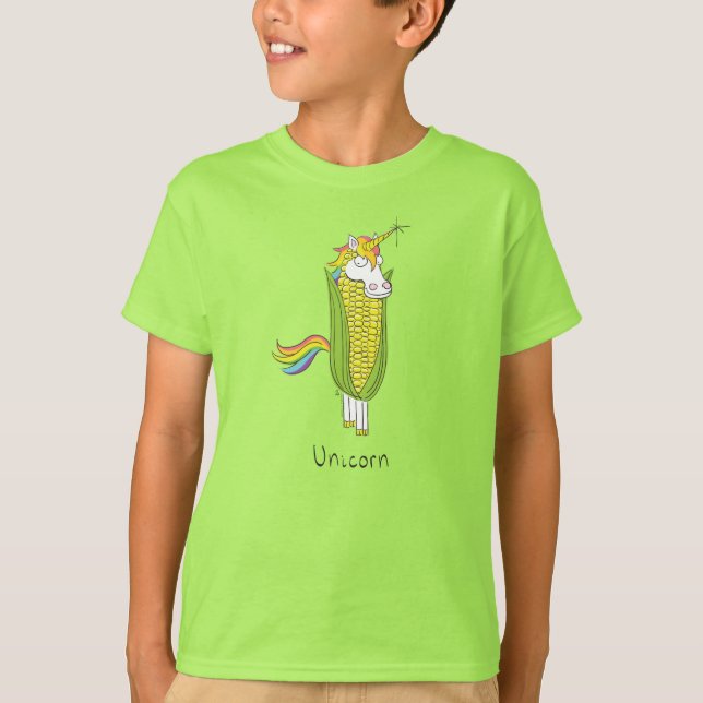 Unicorn Funny Maj Barn Boy T-Shirt (Framsida)