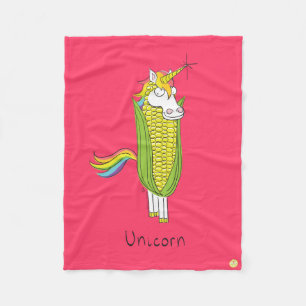 Unicorn Funny Maj Fleece Blanket