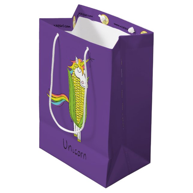 Unicorn Funny Maj Gift Bag (Framsidan Vinklad)