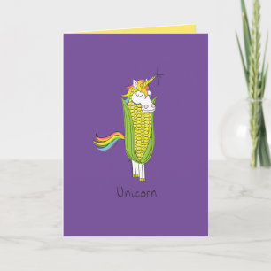 Unicorn Funny Maj-hälsningskort Kort