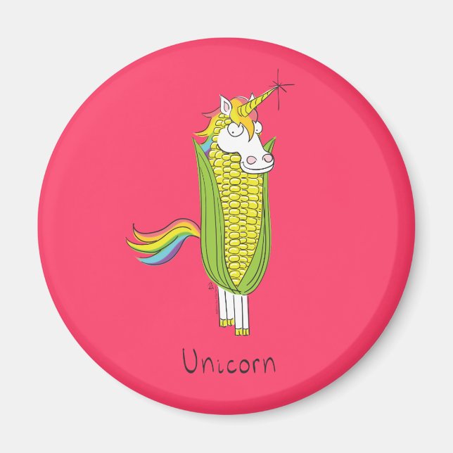 Unicorn Funny Maj Magnet (Framsidan)