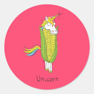 Unicorn Funny Maj Stickers Runt Klistermärke