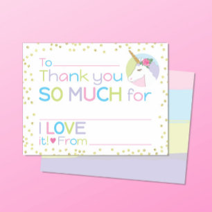 Unicorn-fyllning i Tacken Tomt Stationery Anteckningskort