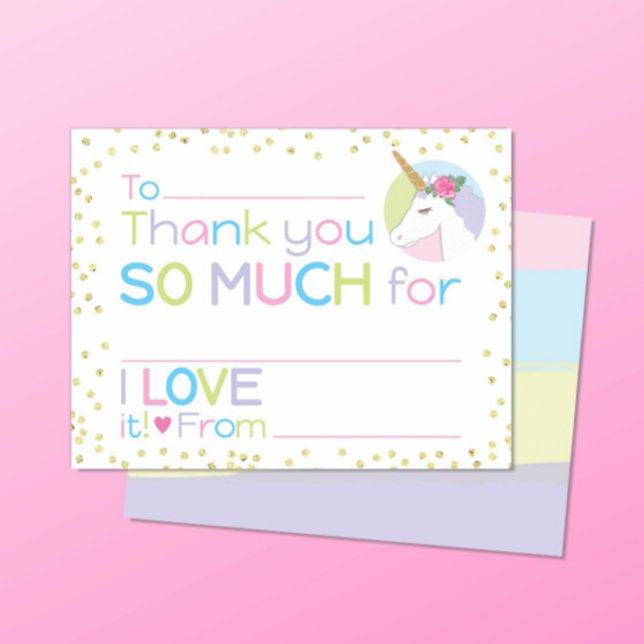 Unicorn-fyllning i Tacken Tomt Stationery Anteckningskort (Skapare uppladdad)
