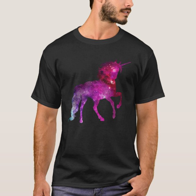 Unicorn Galaxy Squad Girls Funny Galactic Space Gi T Shirt (Framsida)
