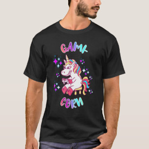Unicorn Gamer Unicorn Video Gaming Gami Maj T Shirt