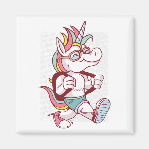 Unicorn går till skolan magnet