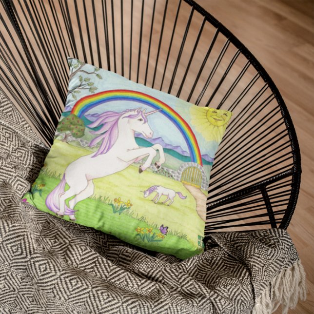Unicorn Garden Pillow Kudde (Skapare uppladdad)