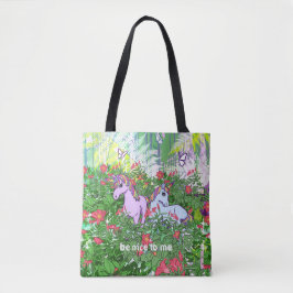 Unicorn Garden Tote Tygkasse
