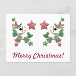 Unicorn Gingertea Cookies "God jul!" Vykort