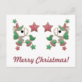 Unicorn Gingertea Cookies "God jul!" Vykort