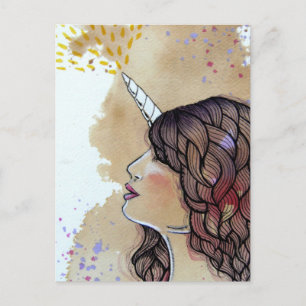 Unicorn Girl Vykort