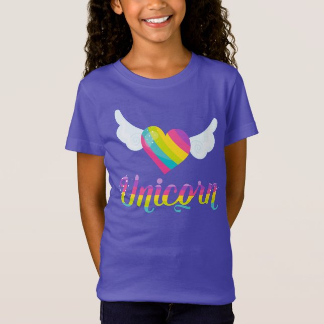 Unicorn Girls Bra Jersey T-Shirt (Framsida)