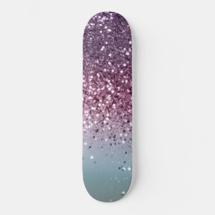 Unicorn Girls Glitter #6 #shiny #pastel Mini Skateboard Bräda 18,5 Cm