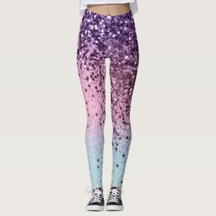 Unicorn Girls Glitter #6c (Faux Glitter) #shiny Leggings