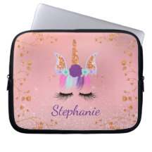 Unicorn Girly Rosa Glitter Monogram