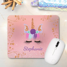Unicorn Girly Rosa Glitter Ro Guld