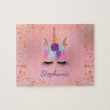 Unicorn Girly Rosa Glitter Ro Guld