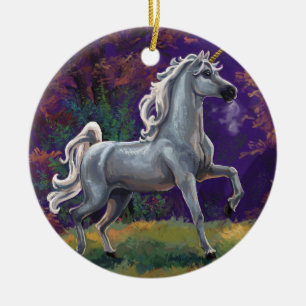 Unicorn Glade Julgransprydnad Keramik