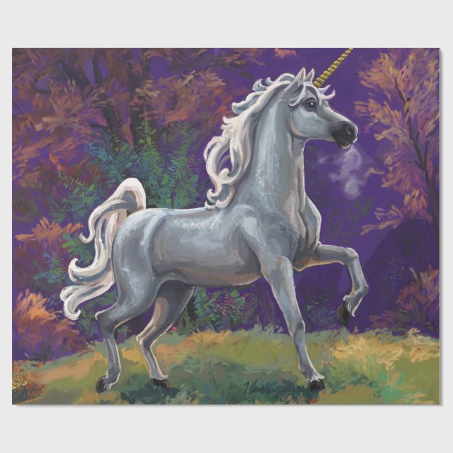 Unicorn Glade Presentpapper (Platt)