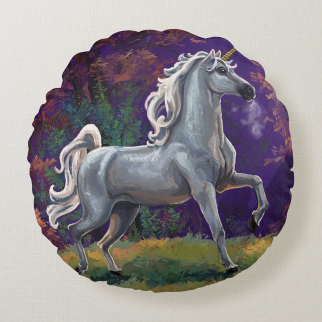 Unicorn Glade Rund Kudde (Framsidan)