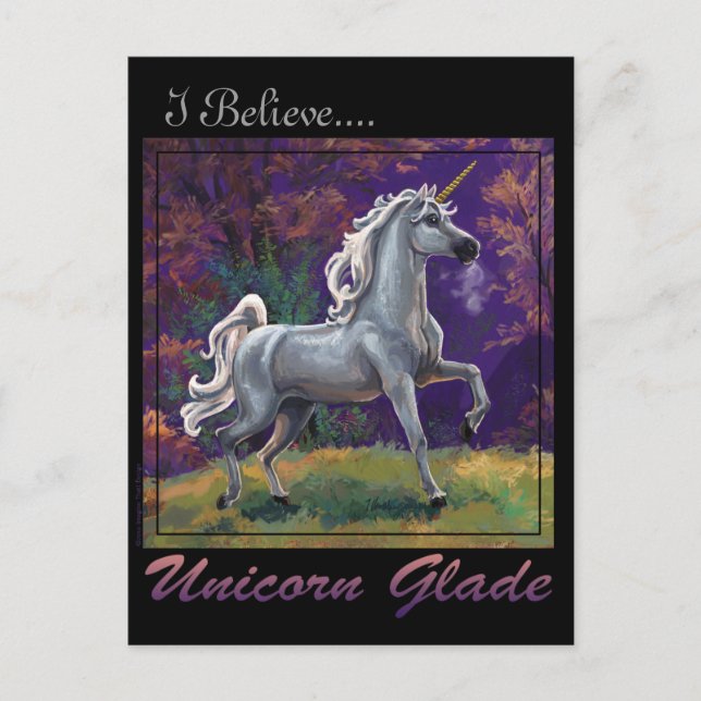 Unicorn Glade Vykort (Framsida)