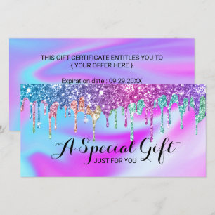 Unicorn Glitter Drips Salon Gift-certifikat