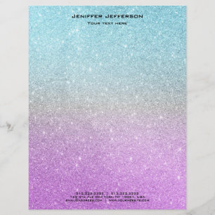 Unicorn glitter Letterhead Brevhuvud
