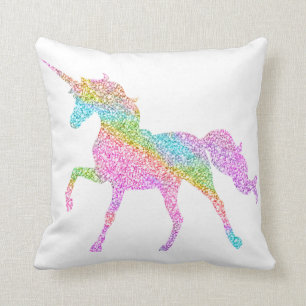 Unicorn Glitter Pillow Kudde