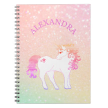 Unicorn Glitter Rosa Cute Anpassningsbar