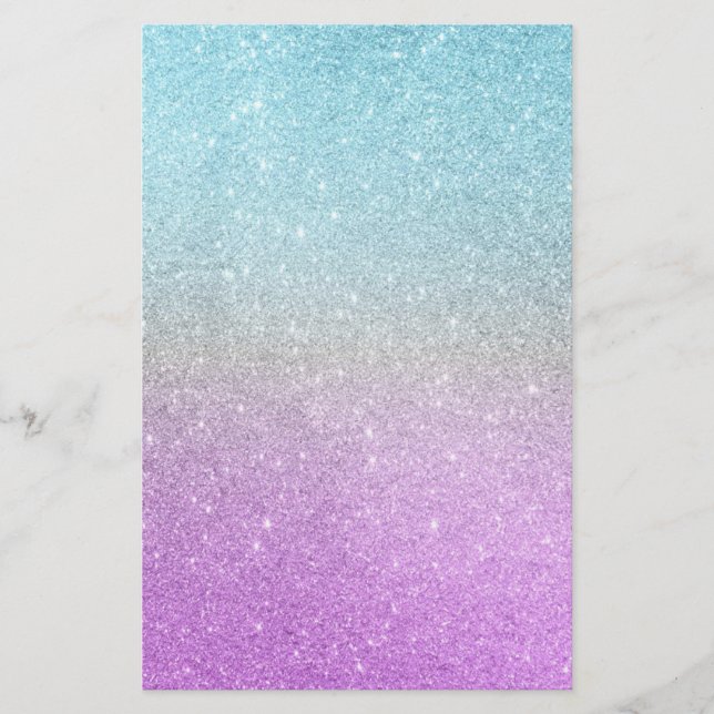 Unicorn glitter Stationery Brevpapper (Framsida)
