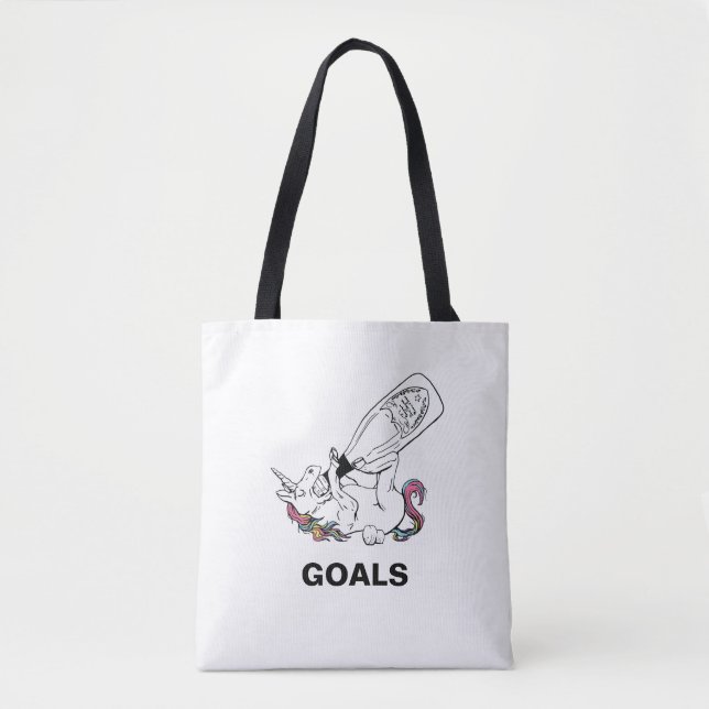 Unicorn Goals Tote Tygkasse (Framsida)
