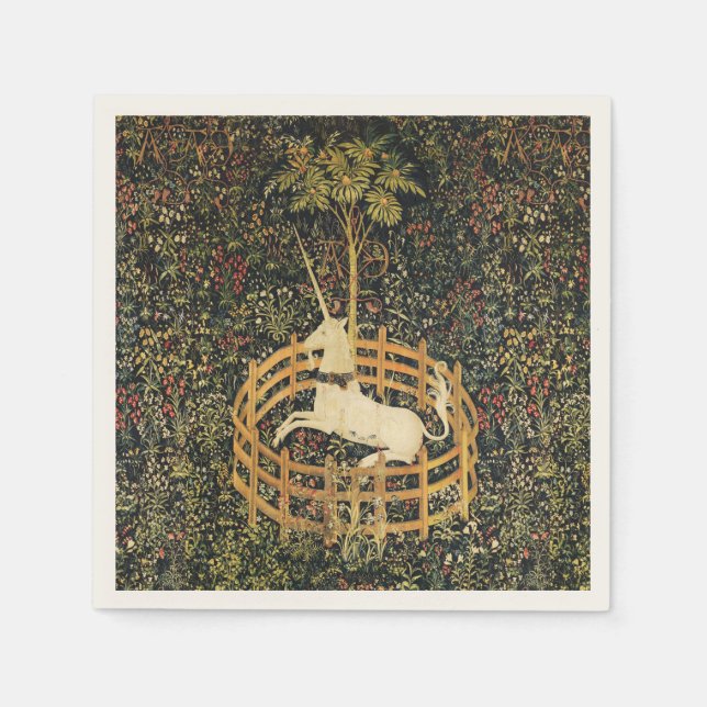 UNICORN GOTHIC FANTASY FLOWERS,BLOMMIGT MOTIFS PAPPERSSERVETT (Framsidan)