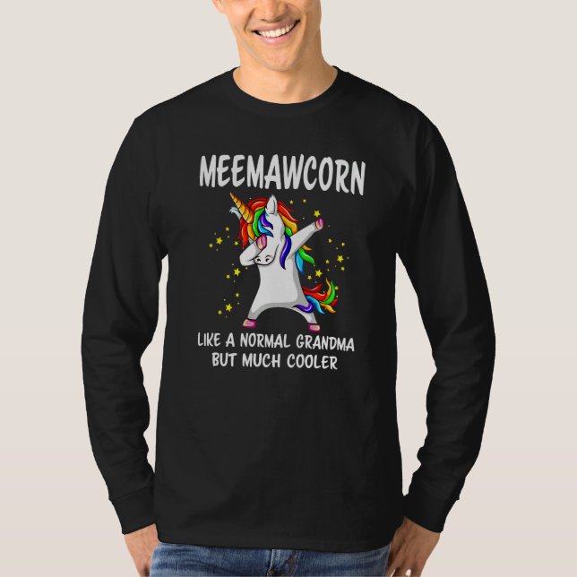 Unicorn Grandma Meemaw Corn  Mothers Day T Shirt (Framsida)