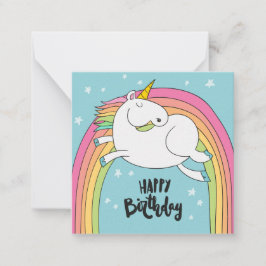 Unicorn Grattis på födelsedagen Anteckningskort