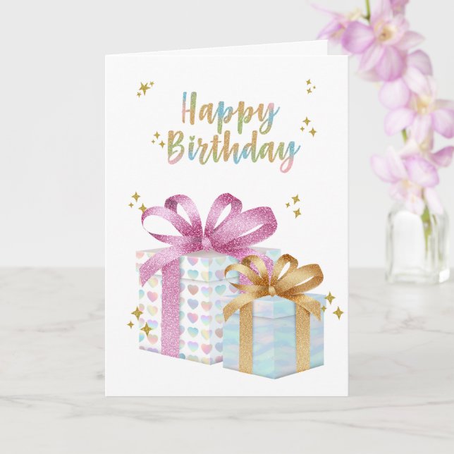 Unicorn Grattis på födelsedagen Kort (Orkide)