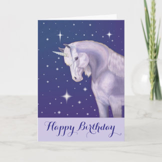 Unicorn grattis på födelsedagen kort
