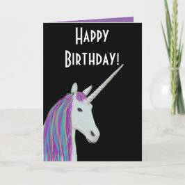Unicorn Grattis på födelsedagen-kort Kort