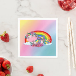 Unicorn grattis på födelsedagen Napkins Pappersservett