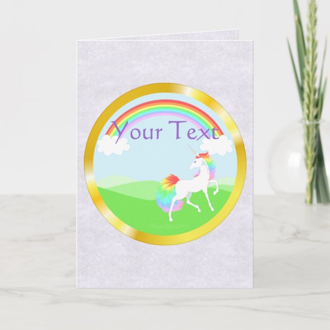 Unicorn Greeting Card Kort (Framsida)