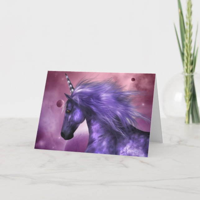 Unicorn Greeting Card Kort (Framsida)