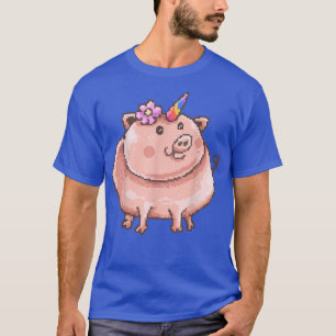 Unicorn Gris Gift Cute Birthday Rosa Piggy T Shirt