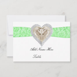 Unicorn Grönt Snöre Bord-platskort Inbjudningar