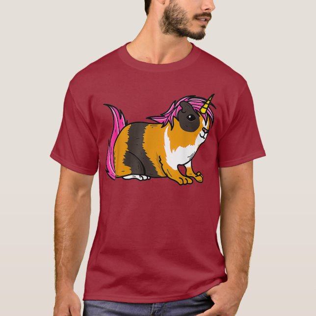 Unicorn Guinea Gris Coola Hamster Horse Funny T Shirt (Framsida)