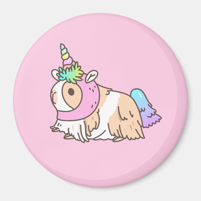 Unicorn Guinea gris Magnet (Framsidan)