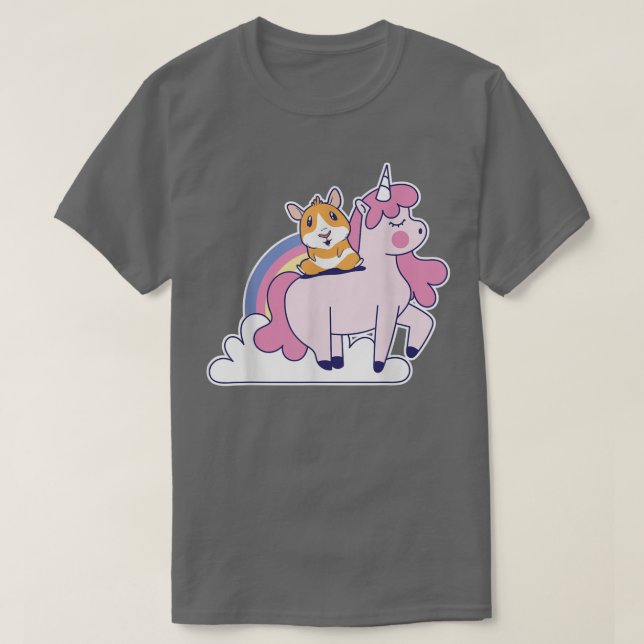 Unicorn Guinea Pig  T Shirt (Design framsida)
