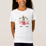 Unicorn Guld Rosa Blommigt Cute Trendig Birthday G T Shirt<br><div class="desc">Anpassa med valfri text om du vill.</div>