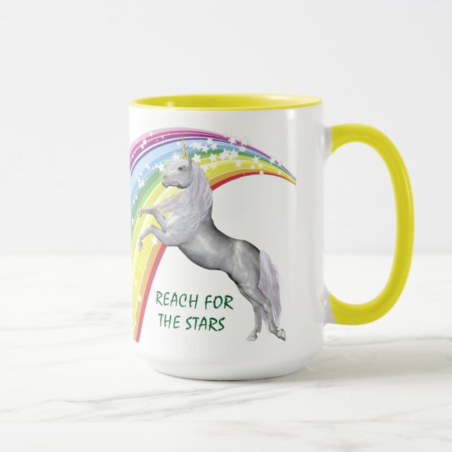 Unicorn Gult 15 oz Combo Mugg (Höger)